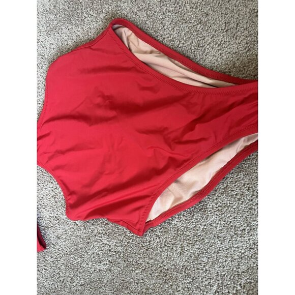 NWT J.Crew Red Cutout One Piece Swimsuit 8 - Picture 4 of 9